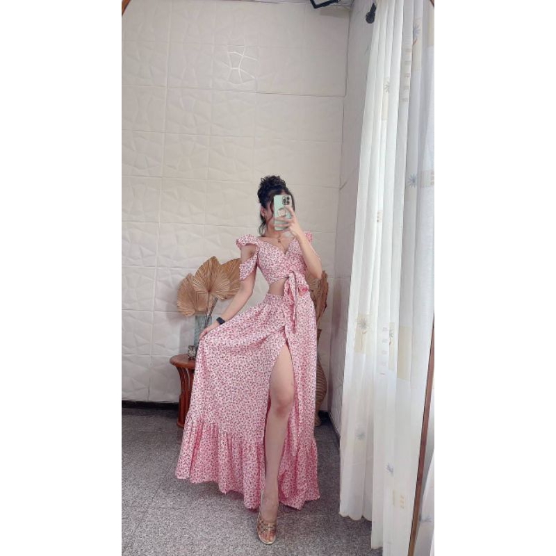 Belize set/setelan rok/crop top/sexy dress/dress cantik/dress bali/baju liburan/