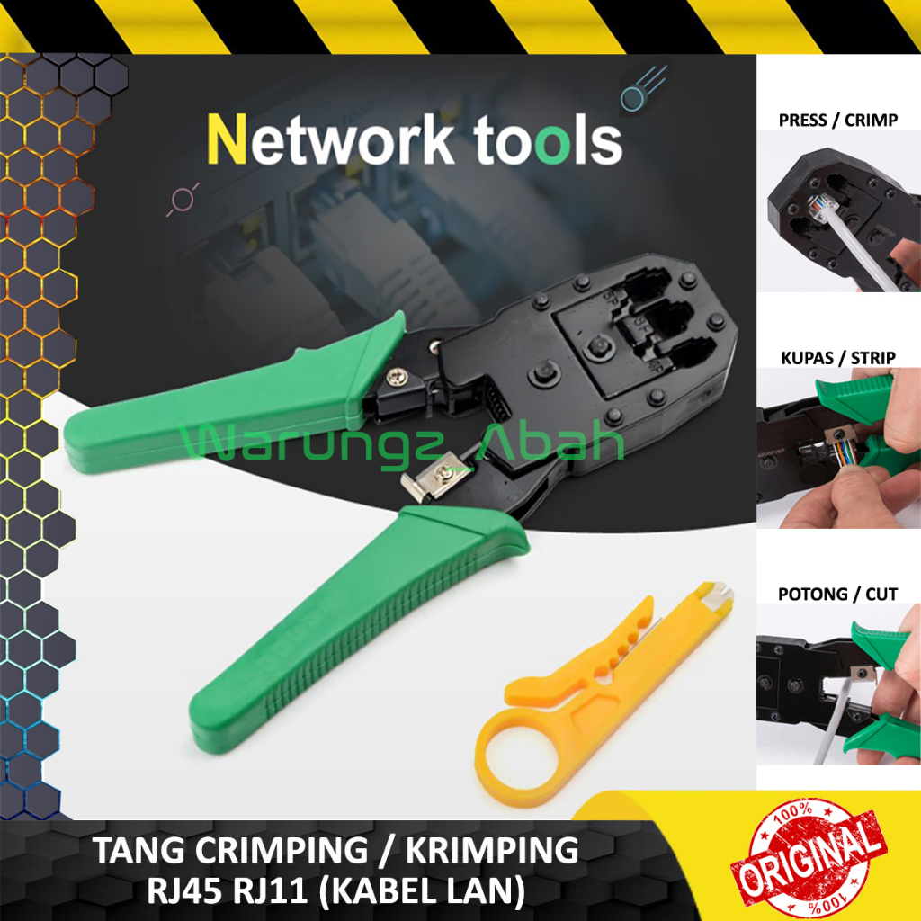ALAT SEKUN SKUN TANG SKUN SEKUN PENJEPIT JEPIT PRES PEMOTONG POTONG PENGUPAS KUPAS ETHERNET NETWORK 
