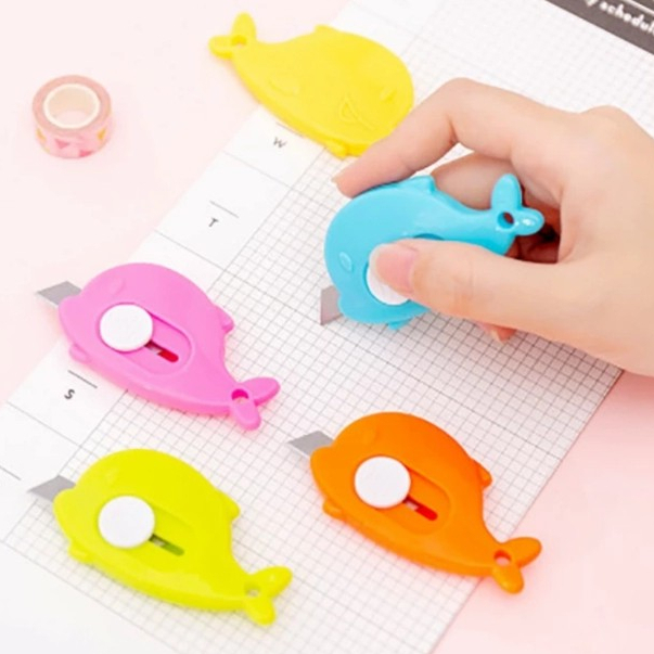 

Pisau Cutter Mini Dolphin Portable/Cutter Pemotong Serbaguna |VT