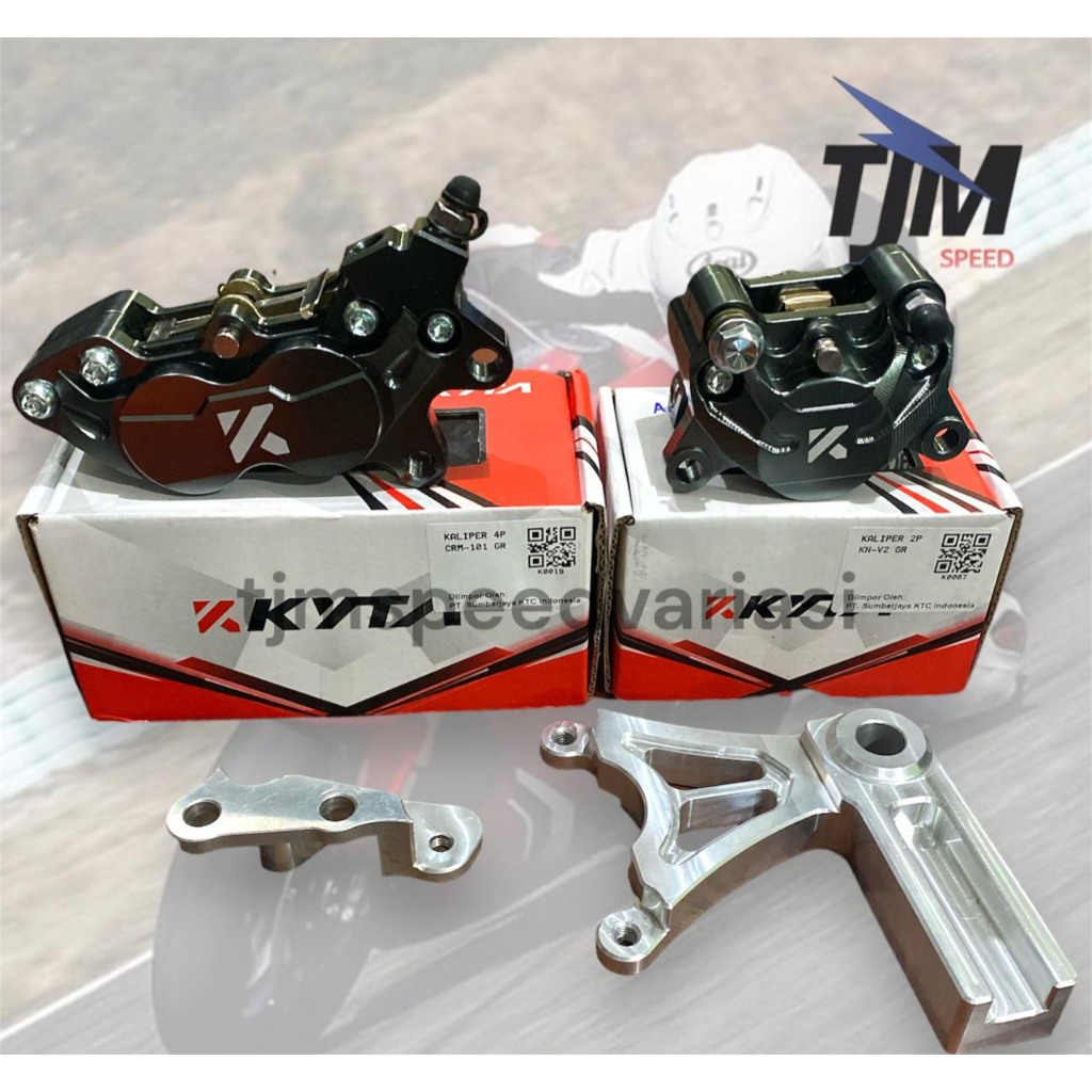 paket kaliper depan belakang KTC KYTA + breket untuk ninja RR