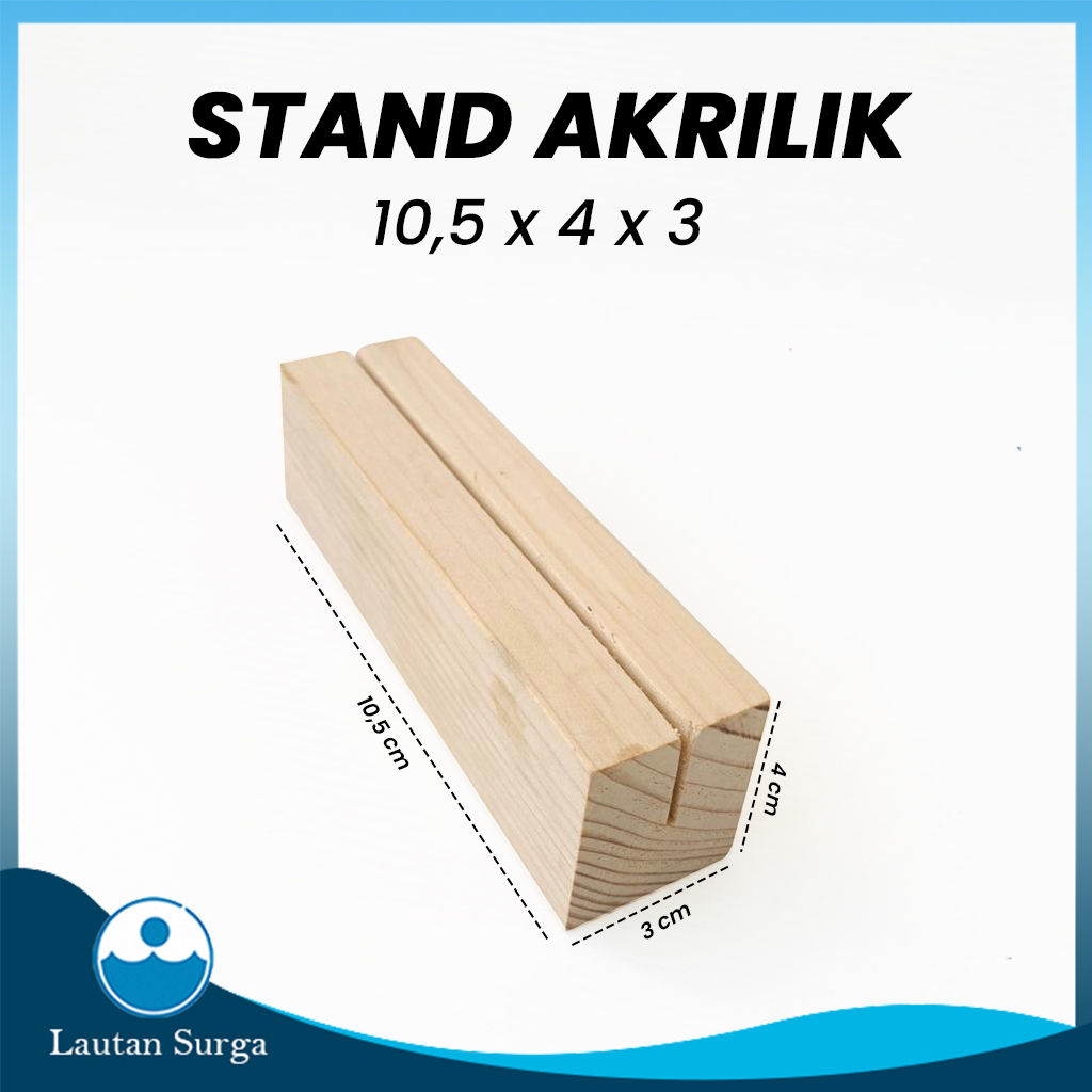 Stand Akrilik Kayu, Tatakan Akrilik Kayu Jati Belanda, Wooden Stand Acrylic A5, Tatakan Kayu Akrilik