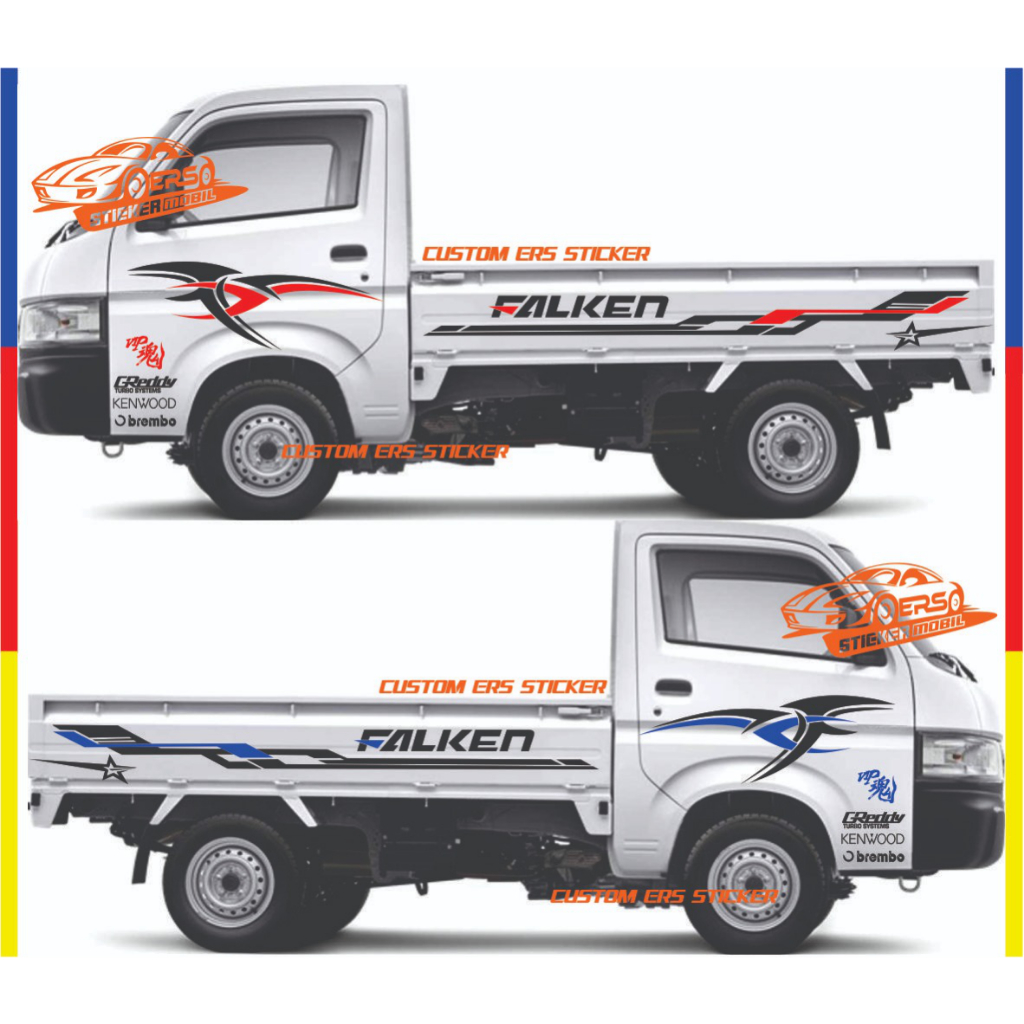 STIKER STICKER MOBIL SUZUKI CARRY PICK UP GRANDMAX BODY BAK SAMPING CUTTING STICKER