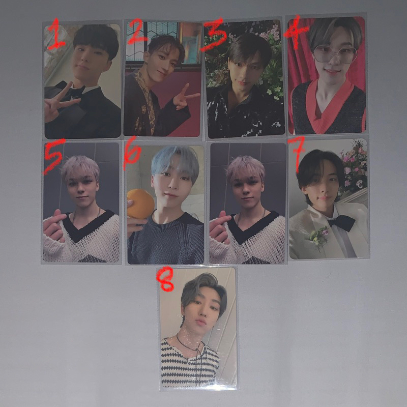 seventeen hoshi dokyeom jun dino vernon seungkwan jeonghan minghao photocard fml carver attacca delu