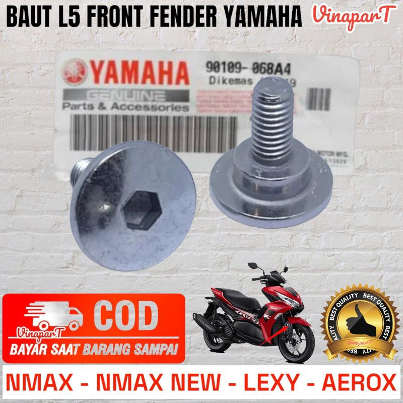 baut body motor spakbor depan yamaha nmax aerox 155 lexi 125 kunci L 5