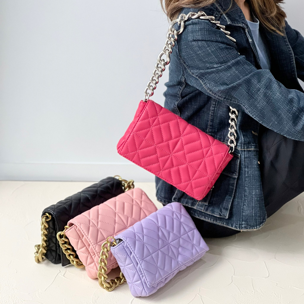 ZR ZARA TAS BAHU QUILTED WITH CHAIN SHOULDER BAG 01261