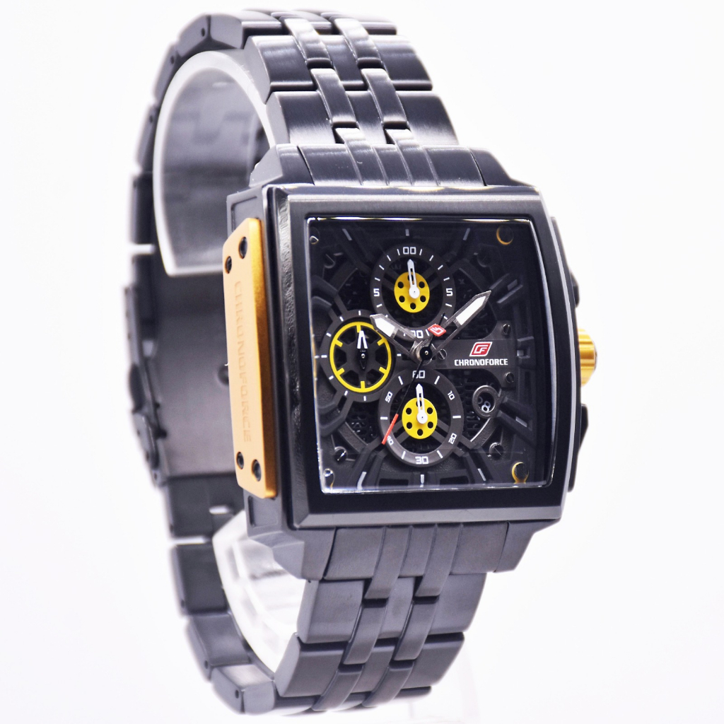 Jam Tangan Pria Chronoforce CF5347G CF 5347G Free Tali Original