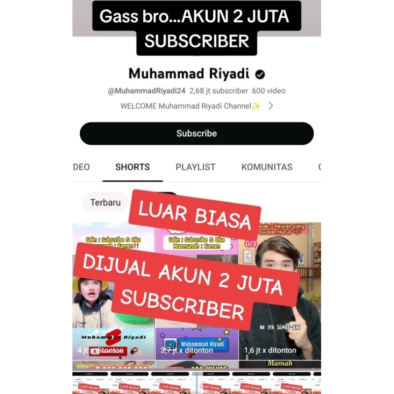 CHANBEL YOUTUBE 2 JT SUBSCRIBER