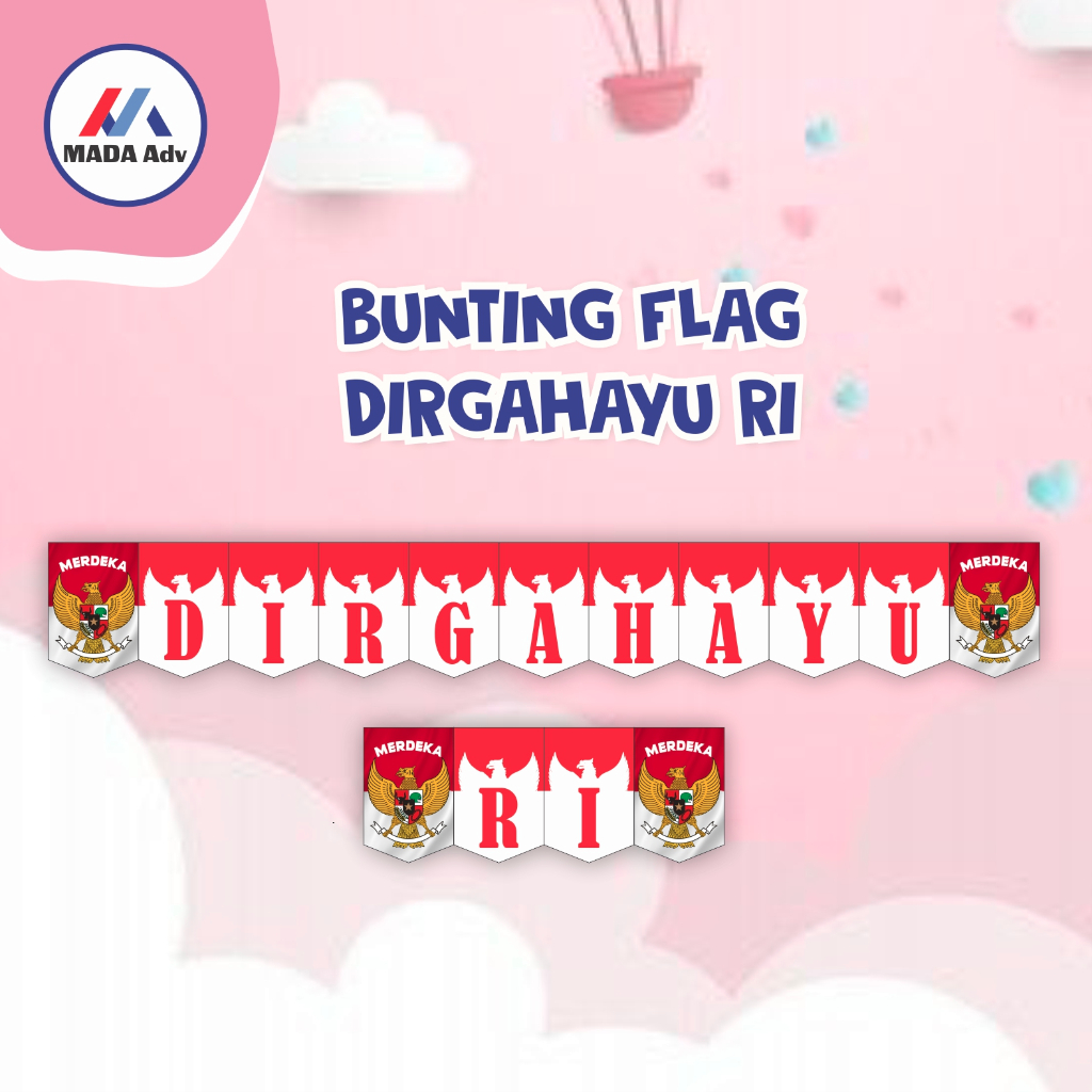 Banner Dirgahayu RI/ Banner Agustusan / Banner Agustusan / Banner Bendera Merah Putih 17 Agustus Dir