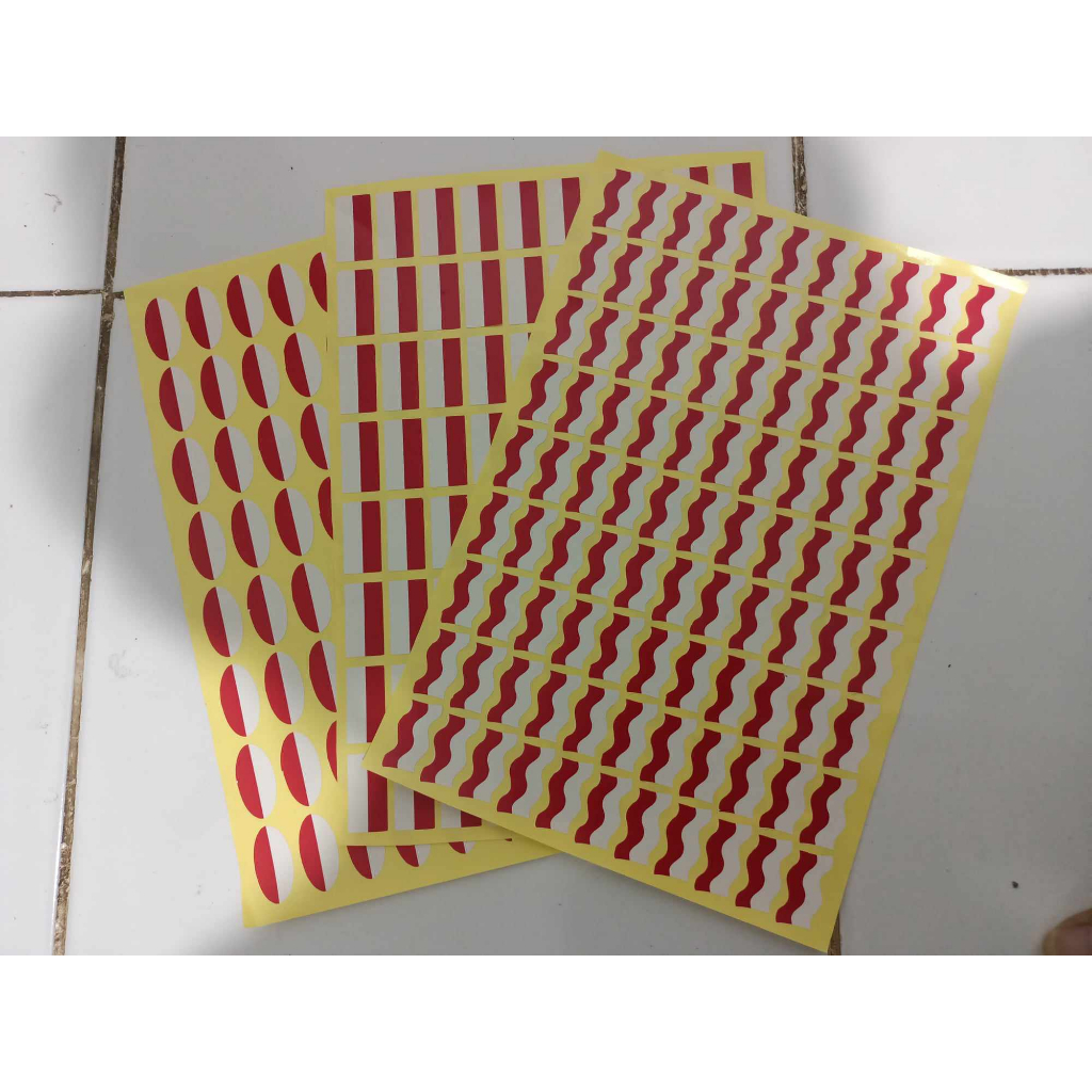 

STICKER PIPI BENDERA MERAH PUTIH 1 LEMBAR ISI 80 PCS