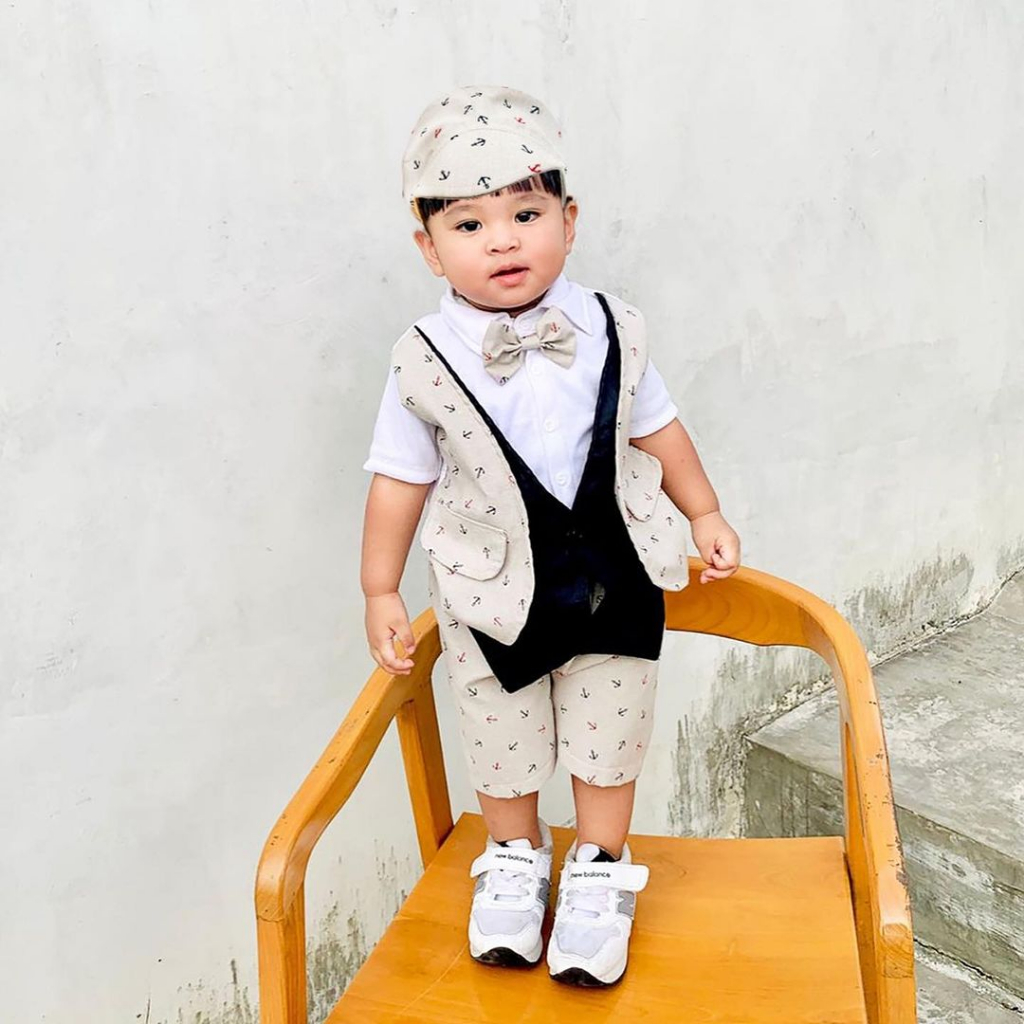 JAS JANGKAR 3 LAYERS TUXEDO SET Baju Anak Bayi Laki Laki Cowok New Born, 0 3 6 9 bulan, 1 2 tahun Im