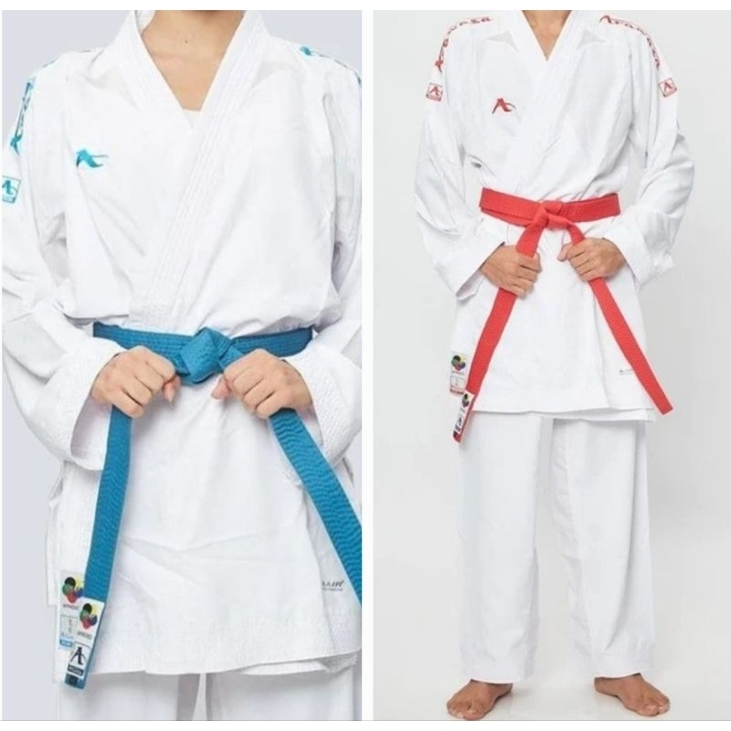 Arawaza Kumite Deluxe Evo COMBO 2 in One Set Aka Ao Merah Biru Red Blue Baju Karate Kumite Arawaza T