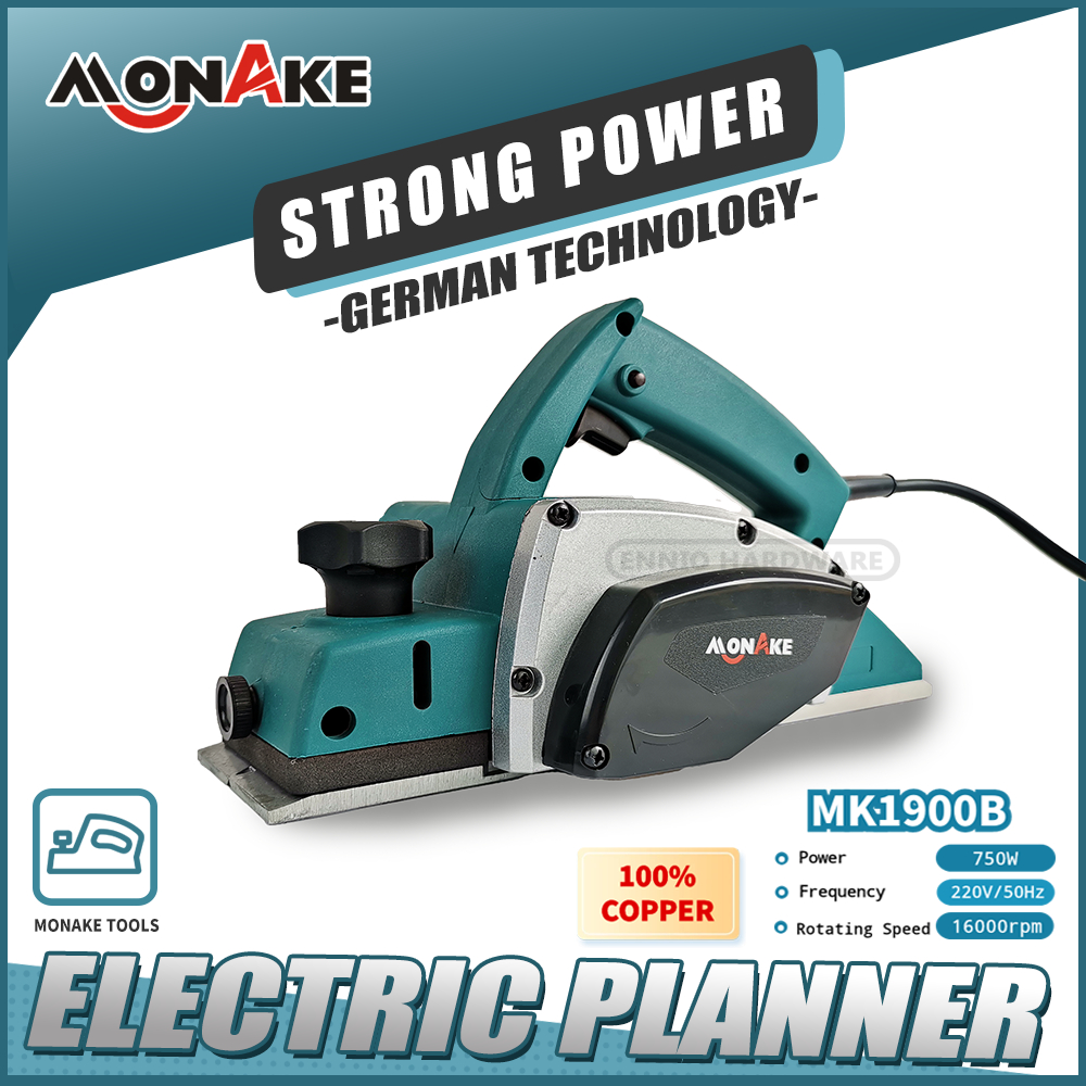 MONAKE  Alat Jerman Electric Planner Mesin Serut kayu alat plane Pasah Ketam