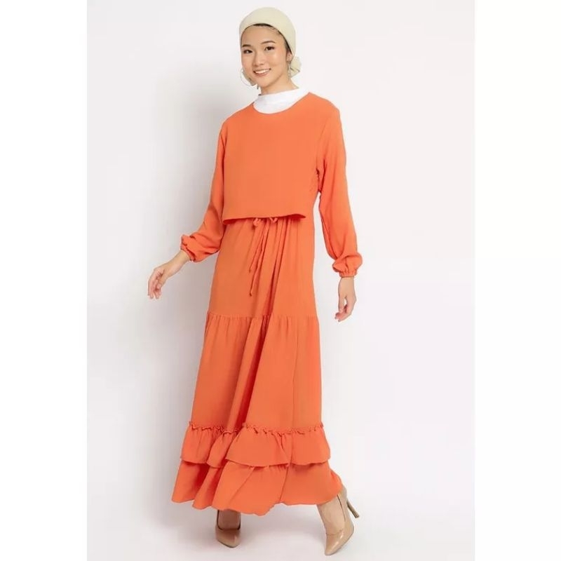 GAMIS PURICIA GITHA by Hassenda ORANGE SECOND.Barang Mall Original