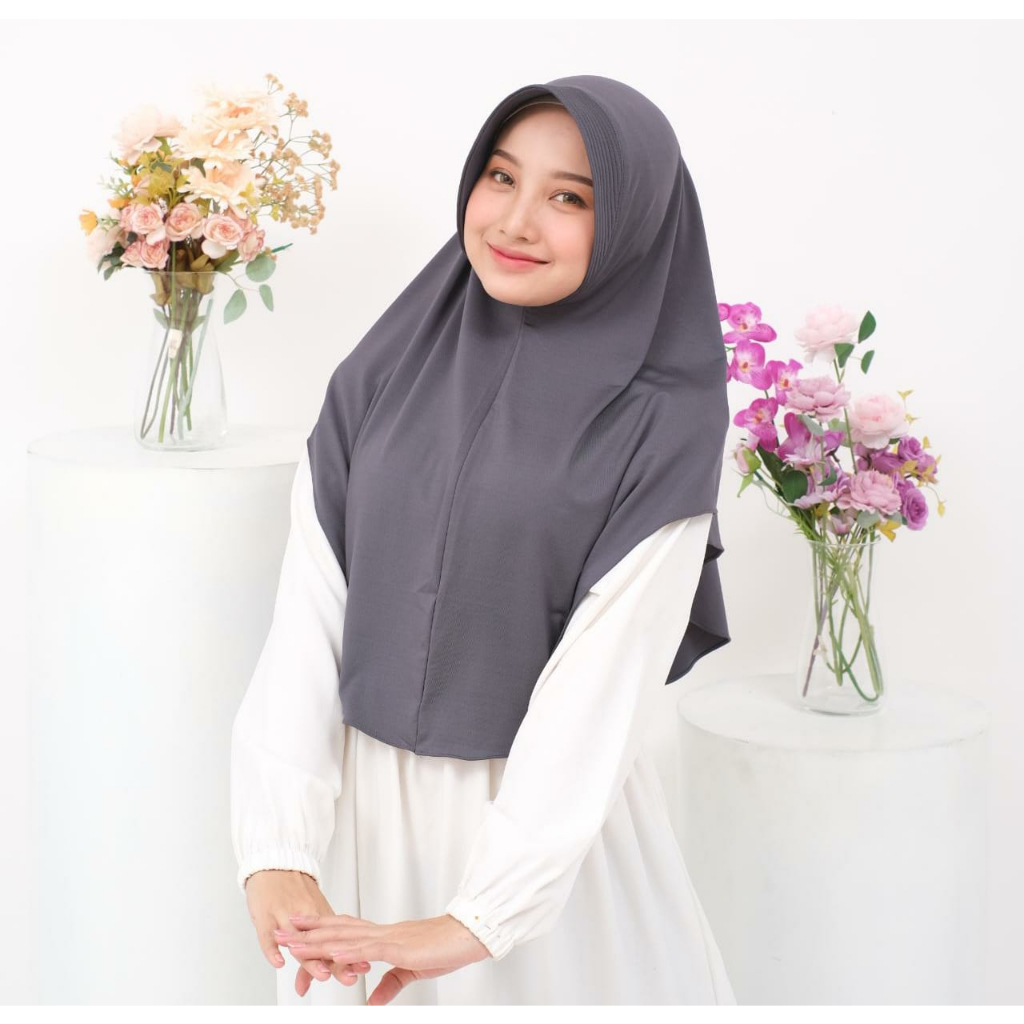 Jilbab Sporty Raifa Polos Pet Antem Premium/Jilbab Bergo Pet Polos Pinguin Matt Jersey Premium/Jilba