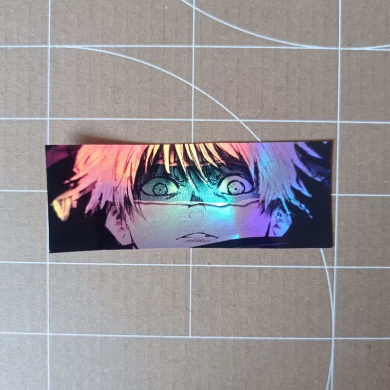

Sticker anime hologram slap gojo jujutsu kaisen
