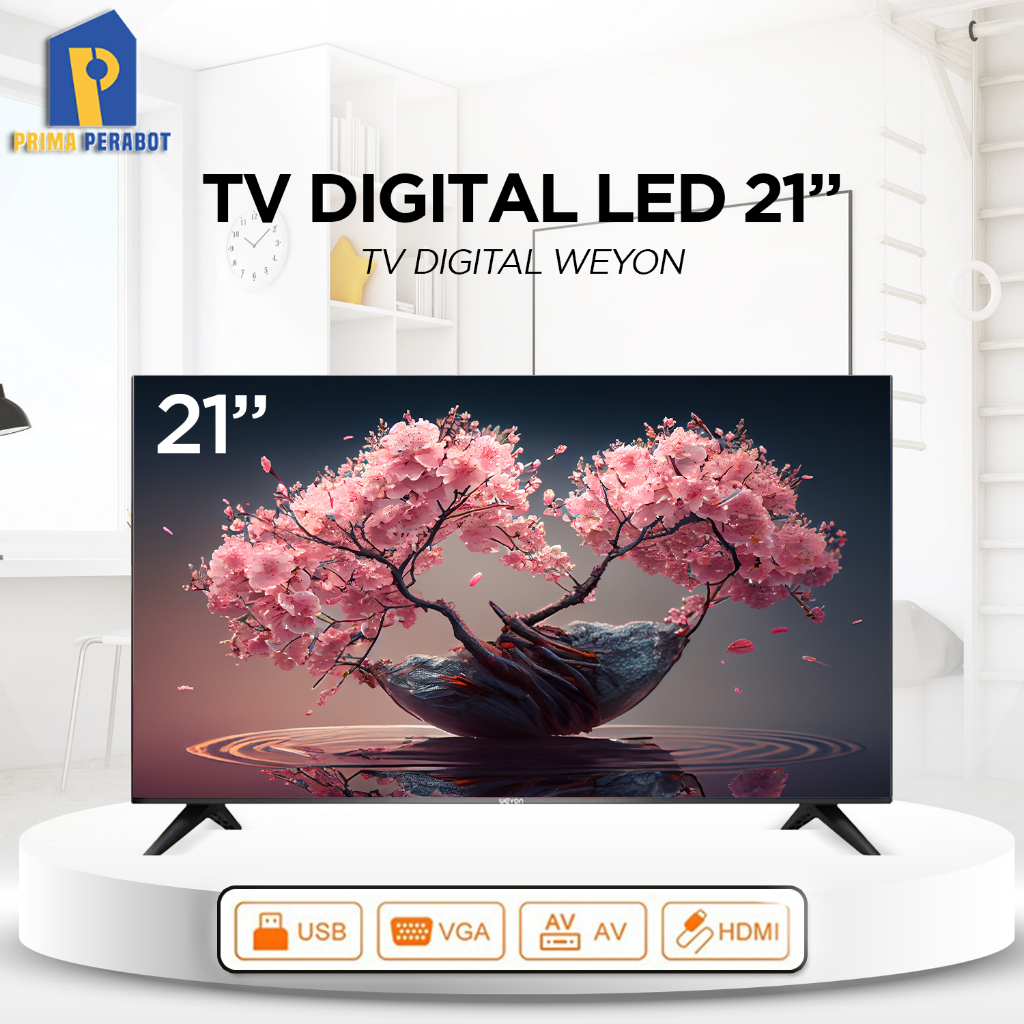 Televisi TV LED Digital 21 Inch USB Movie/VGA/HDMI Weyon