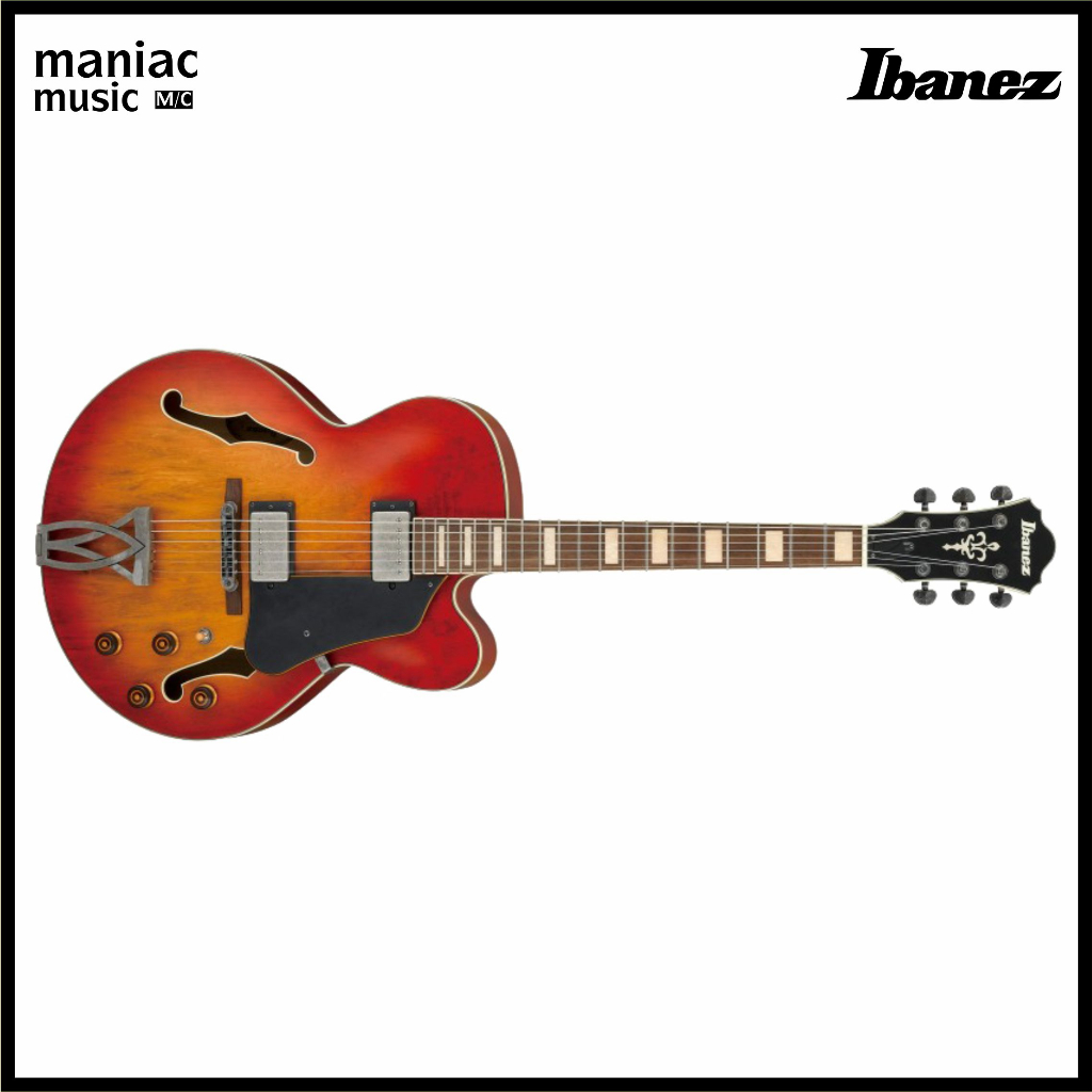 Ibanez AFV75 VAL - Vintage Amber Burst. Original. Hollow Body. Linden. Bound Laurel. Artcore Vintage