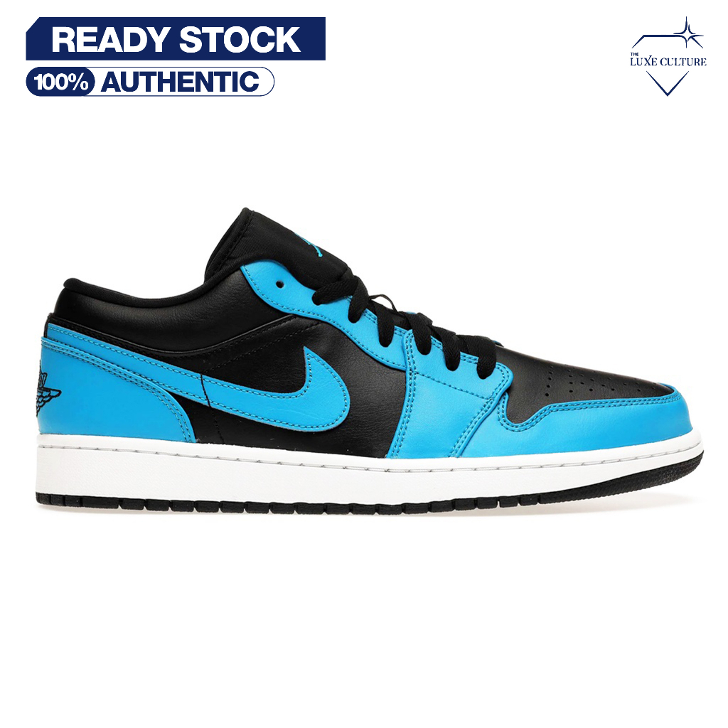 Nike Jordan 1 Low Black Laser Blue / Sepatu Branded Original