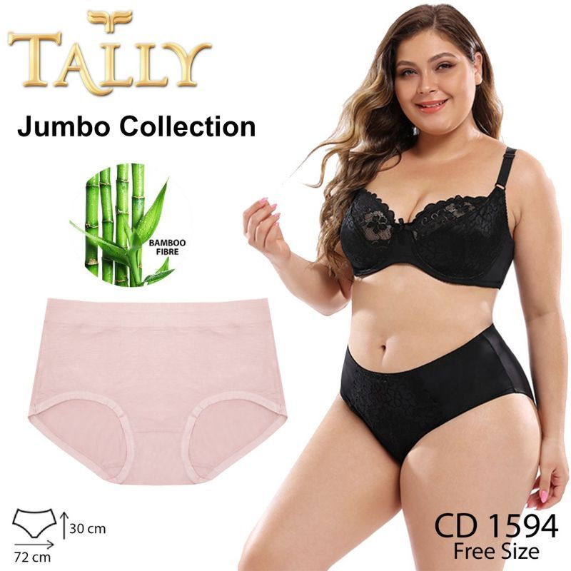 JUMBOO CD 1594 TALLY BAMBOO  - Celana Dalam Jumbo Big Plus Size Tally 1594 Katun Bambu Fit To XXL CD