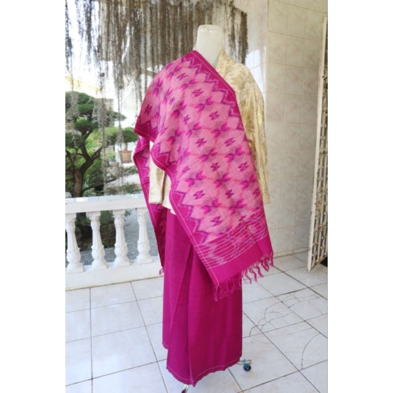 SETELAN KAIN TENUN  BLONGSONG LIMAR PALEMBANG