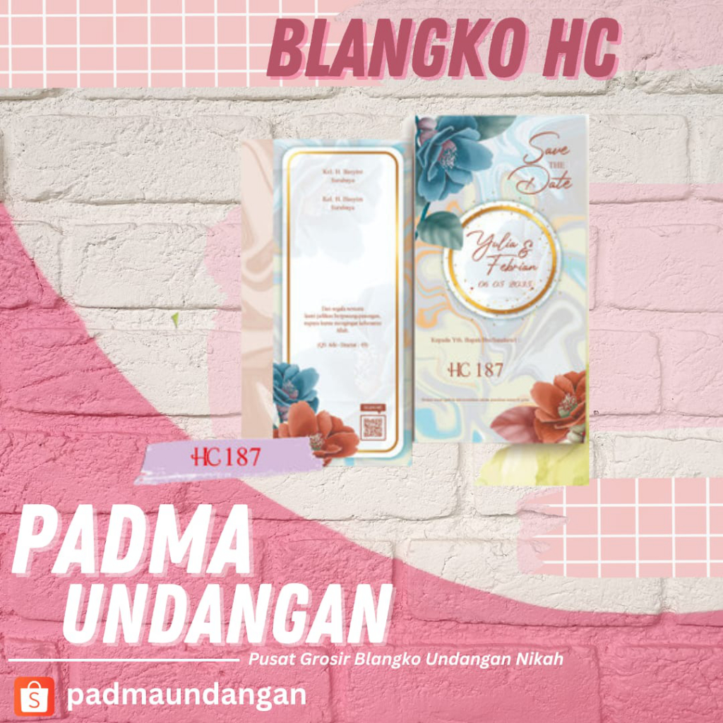 Blangko Undangan HC 187 | Pusat Grosir Blangko | Padma Undangan