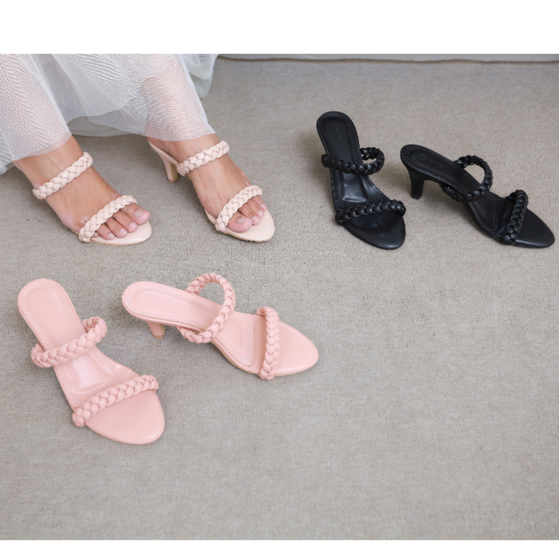 Lovesong - BV 2 Heels | Sepatu Sandal Wanita Kekininan  | Heels Wanita 7 cm | Heels Import