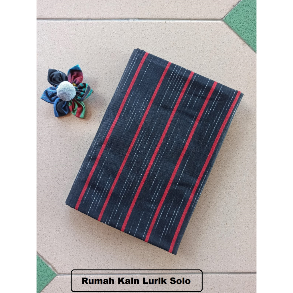 kain lurik tenun kain tenun motif lurik merah hitam
