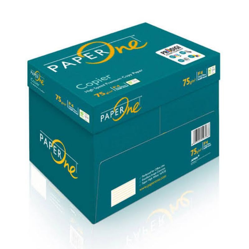 

Paperone Kertas HVS 1 BOX Murah Ukuran FOLIO F4 75 gram isi 5 RIM