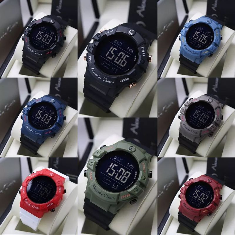 JAM TANGAN PRIA ALEXANDRE CHRISTIE ORIGINAL AC 9387 DIGITAL