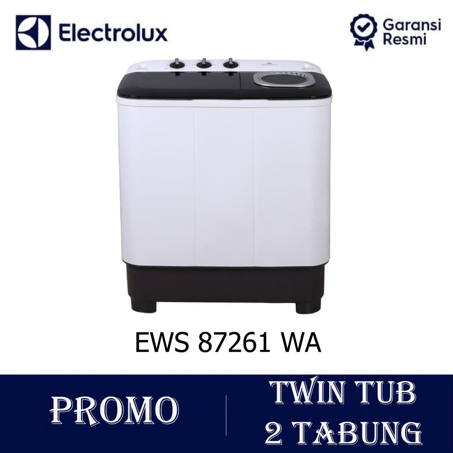Mesin Cuci Electrolux EWS87261WA / EWS 87261WA 7kg 2 Tabung