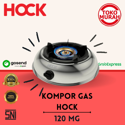 Kompor Gas Stainless 1 Tungku HOCK Mutiara Gold 120 MG