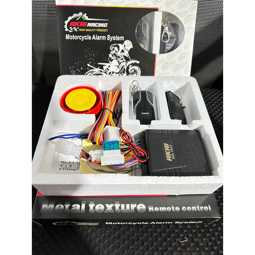 alarm anti maling remot anti maling motor plus lampu LED universal