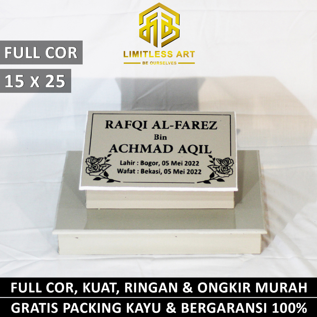 Batu Nisan Kepala Kijingan Kijing Maesan Makam Granit Full Set Dudukan Lengkap Hitam Putih Kuburan M