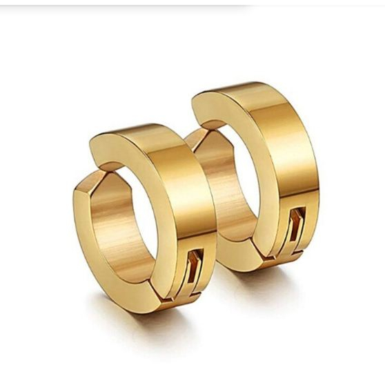 murah anting jepit pria wanita tanpa tindik titanium stainless / anting jepit pria dan wanita korea