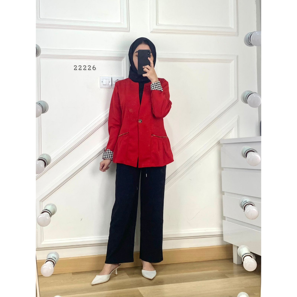 Jaket Blazer I Blazer Scuba Wanita I Blazer Putih Wanita Korea I Blezer Putih Wanita