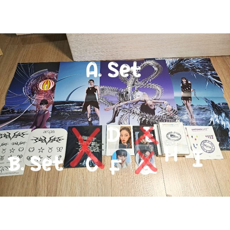 [Voc -8k] Mini Poster Tattoo Hairpin Pob Pola Phomag Sticker Bross Smcu Aespa Karina Winter Ningning