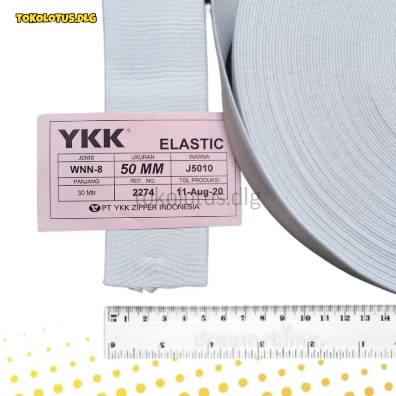 Elastik YKK putih 5cm (per meter)