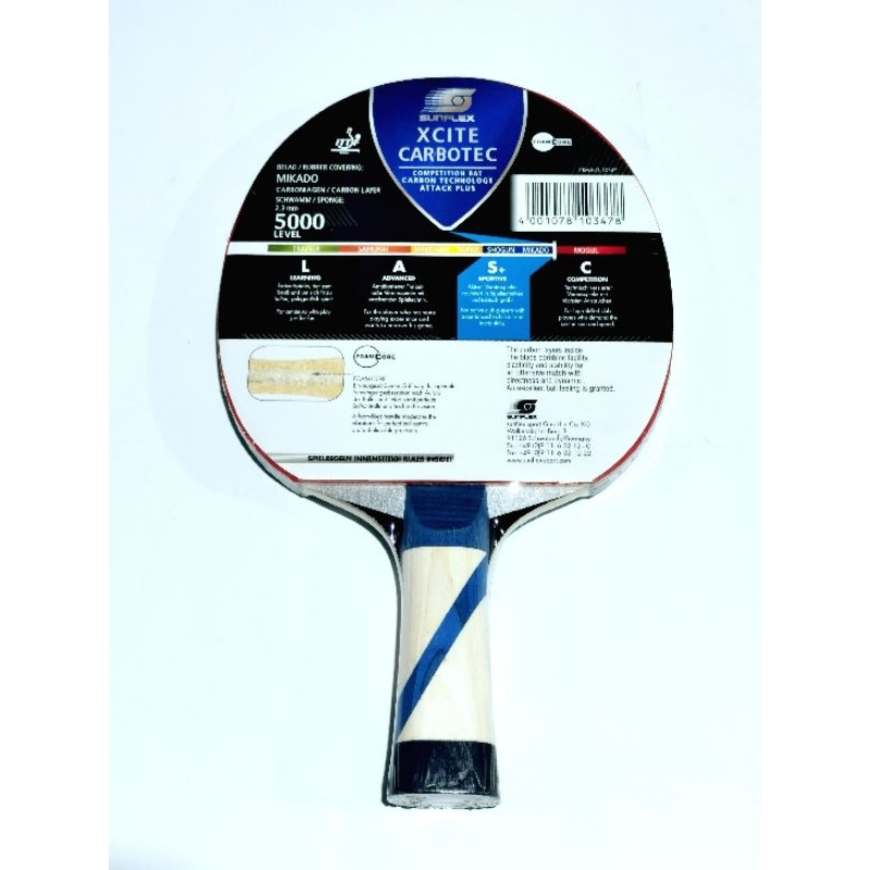 BET PINGPONG TENIS MEJA SUNFLEX XCITE CARBOTEC