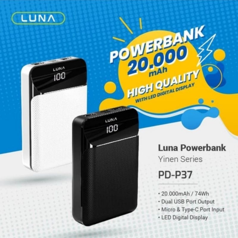 POWER BANK LUNA PD-P37
