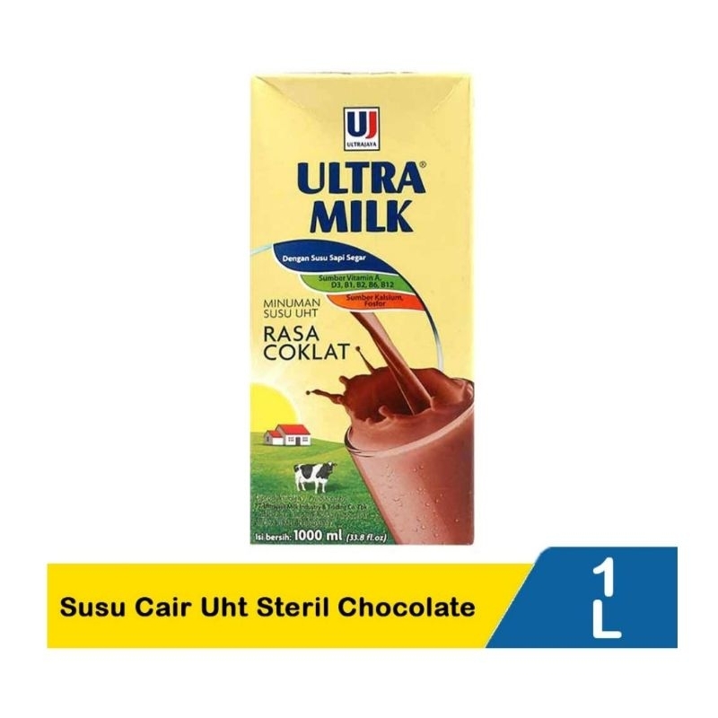 susu UHT ULTRA 1 Liter Coklat