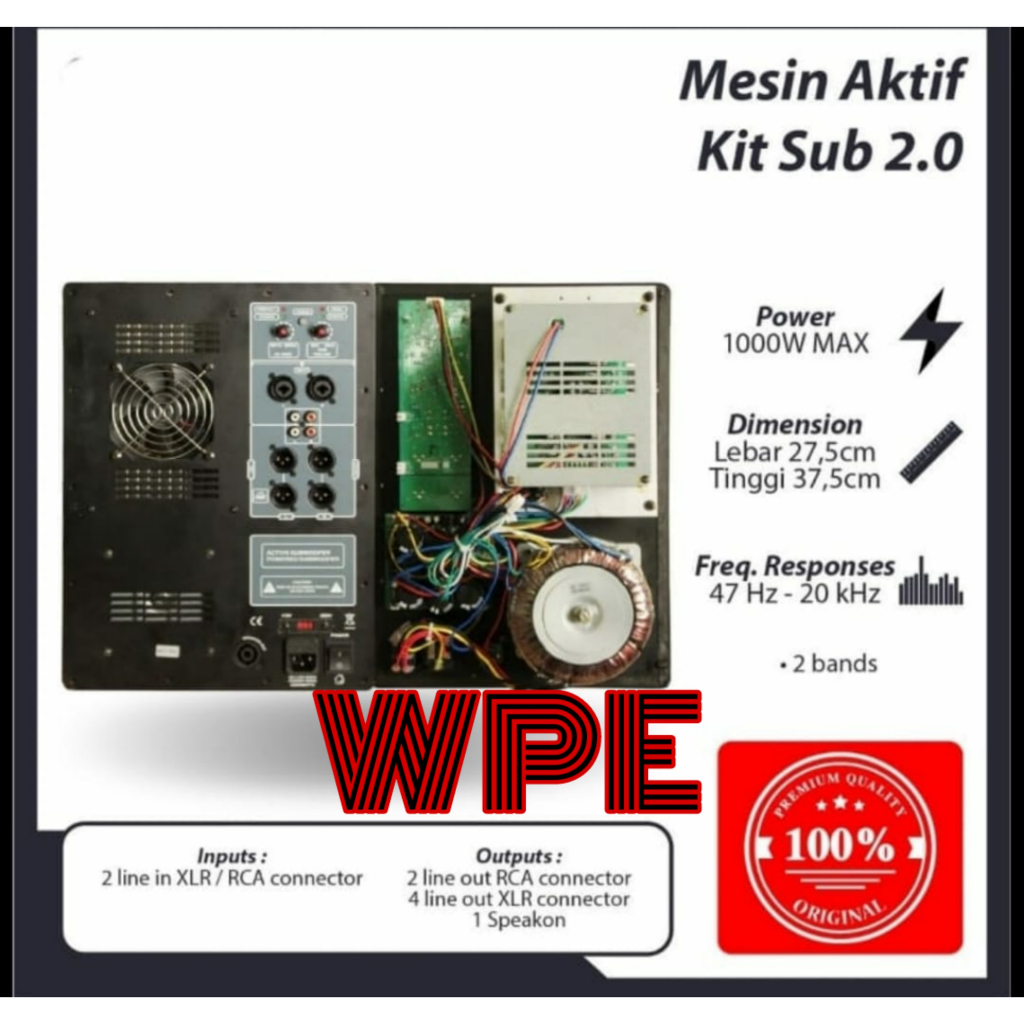 power kit subwoofer aktif kit sub 2.0 mesin speaker aktif subwoofer