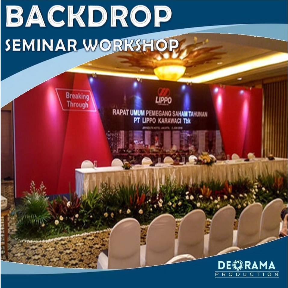jasa sewa backdrop event seminar / rental backdrop acara workshop
