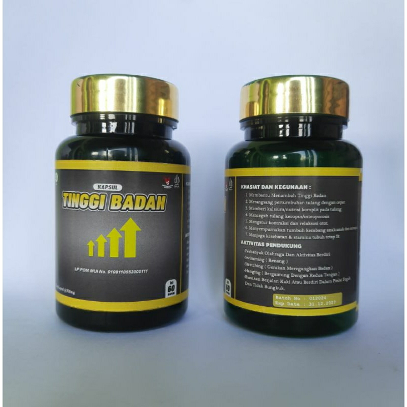 obat herbal kapsul tinggi badan isi 60 kapsul original khasiat ampuh tinggi badan alami tinggi badan