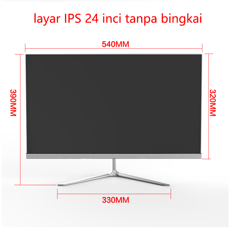 Komputer All-in-One Terbaru HD Super Tipis Intel Core i3/i5 Untuk Rumah, Belajar, Kantor, dan Hiburan - Desktop Gaming Montir 19/22/24 Inci - Gratis Keyboard dan Mouse! Rak Kayu Inklusif. Garansi 1 Tahun.-8
