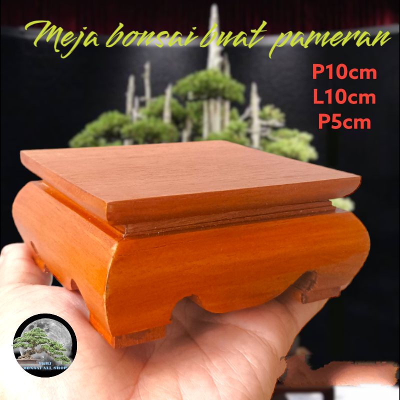meja bonsai pameran classic natural