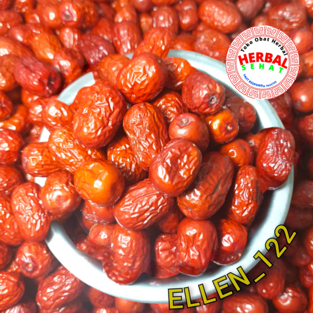 

1kg 1 Kg 1000 Gram Angco Premium Jumbo Kurma Cina Merah - Angco Ang Co Hongzao Hong Zao Kurma Merah Grade Super