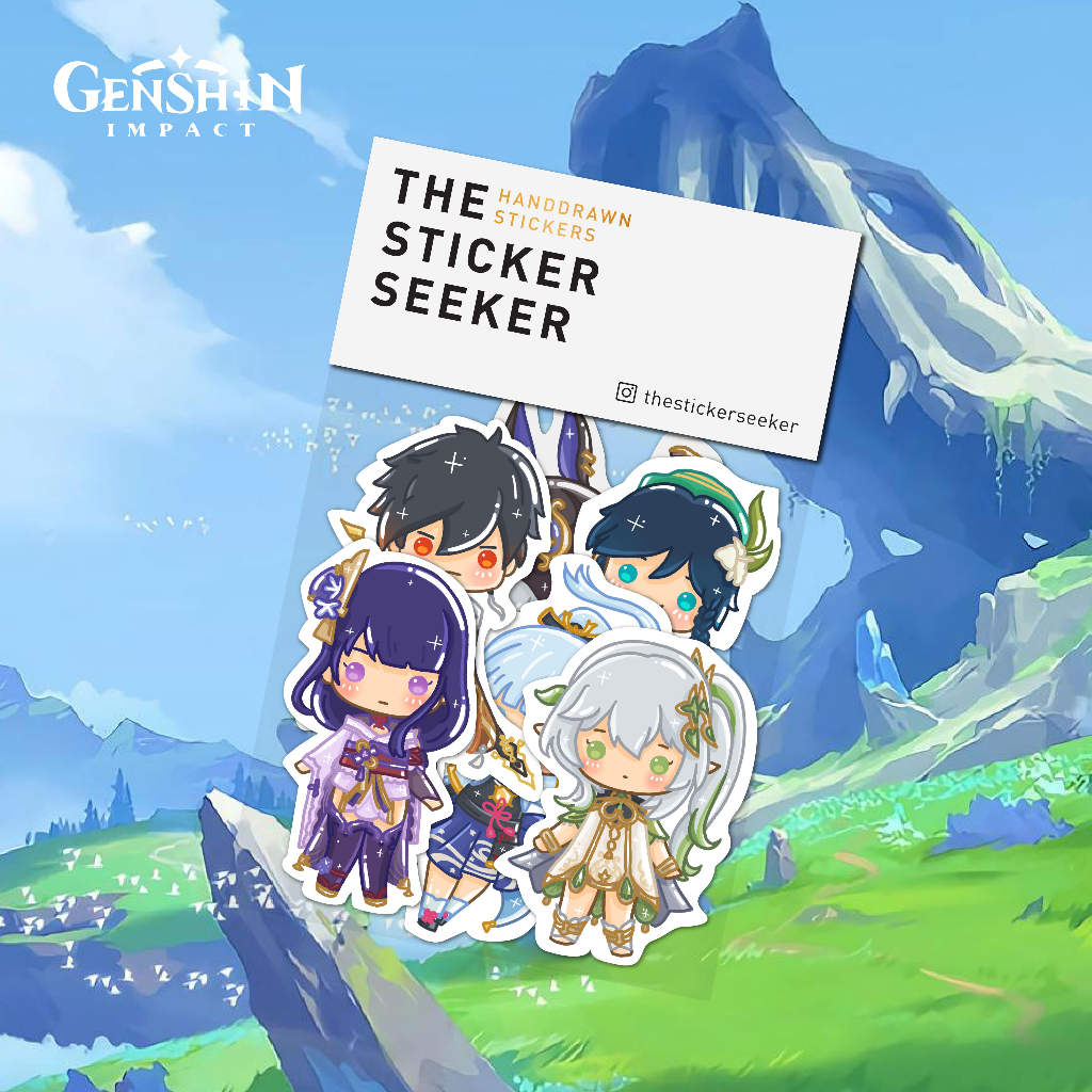 

Genshin Impact Vinyl Sticker Pack Set 1