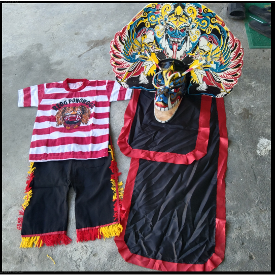 Paket murah baju reog dan barongan caplokan devil jumbo spon jaranan kuda lumping