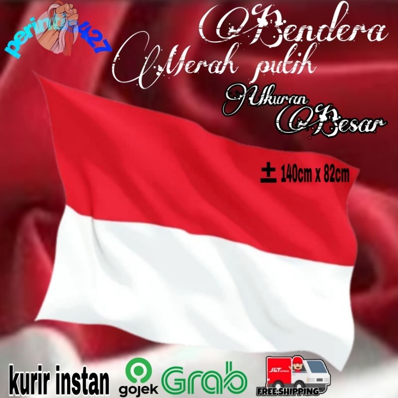 BENDERA MERAH PUTIH BESAR KAIN POLYESTER PREMIUM