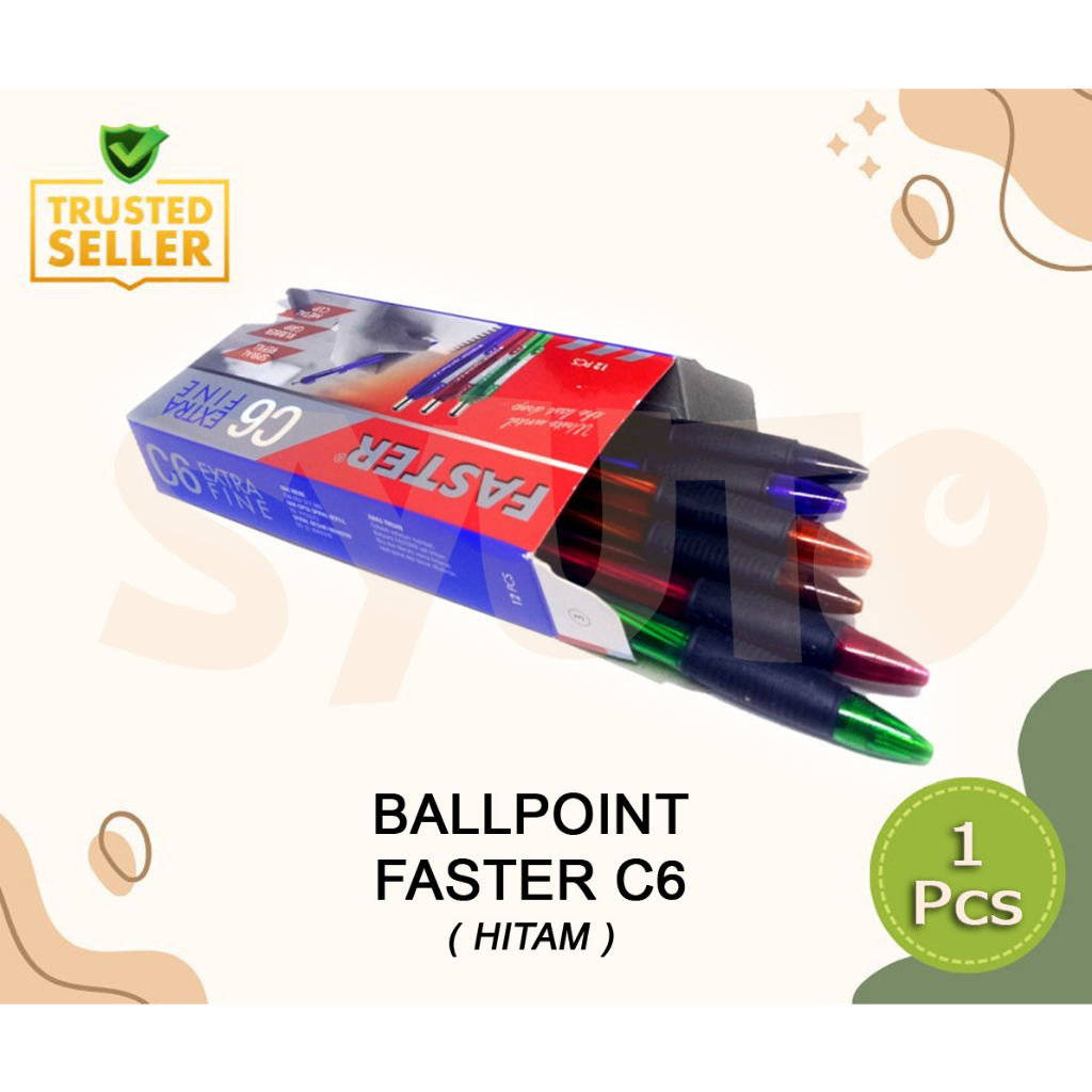 

(1pcs) Ballpoint / Pulpen / Bolpen / Pen FASTER C6 CETREK ORIGINAL